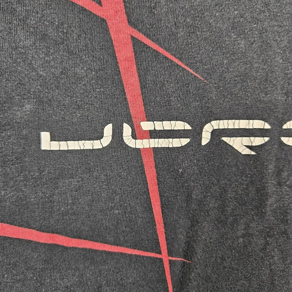 Jordan Mens XXL Black Red Abstract Geometric Graphic Short Sleeve T-Shirt‎